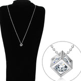 Cube Pendant Necklace for Women