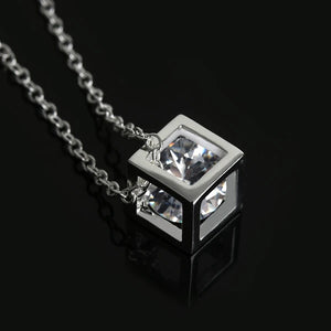 Cube Pendant Necklace for Women