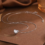 Heart Pendant Necklace 925 Sterling Silver Jewelry Chains