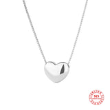 Heart Pendant Necklace 925 Sterling Silver Jewelry Chains