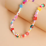 Fairy Style Multi-element Fruit Pearl Necklace Girl Bohemian