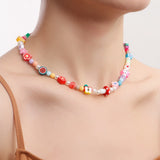 Fairy Style Multi-element Fruit Pearl Necklace Girl Bohemian