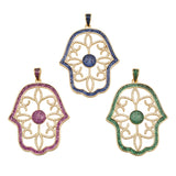 Zircon Gem Pendant Clasp DIY Chains Banquet Wedding Jewelry