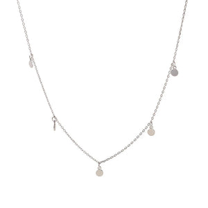 Sterling Silver Circle Chain Boho Necklace Women Accessories