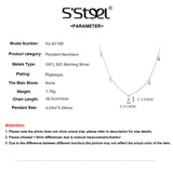 Sterling Silver Circle Chain Boho Necklace Women Accessories