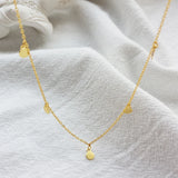 Sterling Silver Circle Chain Boho Necklace Women Accessories