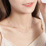 Sterling Silver Circle Chain Boho Necklace Women Accessories
