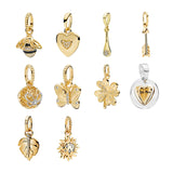18K Queen Bee Love Heart Arrow Cupid Butterfly Necklace Pendant Charms