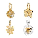 18K Queen Bee Love Heart Arrow Cupid Butterfly Necklace Pendant Charms