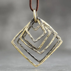 Long Vintage Bronze Alloy Choker Necklace Pendant Jewelry