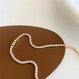 Rhinestone Necklace for Women Alloy Jewelry Plating Chains Pendant
