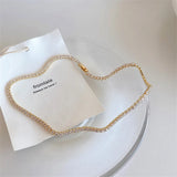 Rhinestone Necklace for Women Alloy Jewelry Plating Chains Pendant