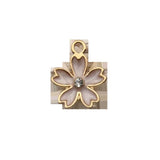 Nedar Enamel Cherry Blossoms Flower Charms Necklaces Pendientes