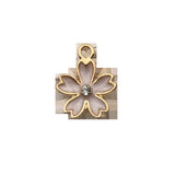 Nedar Enamel Cherry Blossoms Flower Charms Necklaces Pendientes