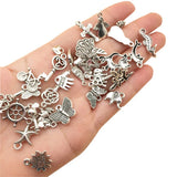 Nedar 100pcs Mix Alloy Metal Charms for DIY Necklace Bracelet Making