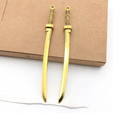 Nedar 50PCS Alloy Antique Knight Sword Charms for Jewelry Making DIY