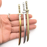 Nedar 50PCS Alloy Antique Knight Sword Charms for Jewelry Making DIY