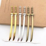 Nedar 50PCS Alloy Antique Knight Sword Charms for Jewelry Making DIY