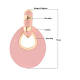 Big Earring jewelry Printed rings for women Leather orecchini