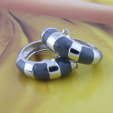 Snake Large Earring Ring Metal Print Woman Easter Jewelry