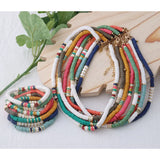 Bohemian Clay Bead Bracelet Nationality Jewelry