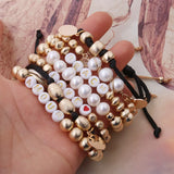 Boho Freshwater Pearl Copper Bracelet Handmade Jewelry