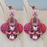 Resin Earrings Crystal Big Long Brinco Ear Oorbellen Gift