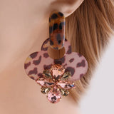 Resin Earrings Crystal Big Long Brinco Ear Oorbellen Gift