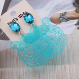 Y2K Leopard Lion Earrings Resin Big Ear Accessories Gift