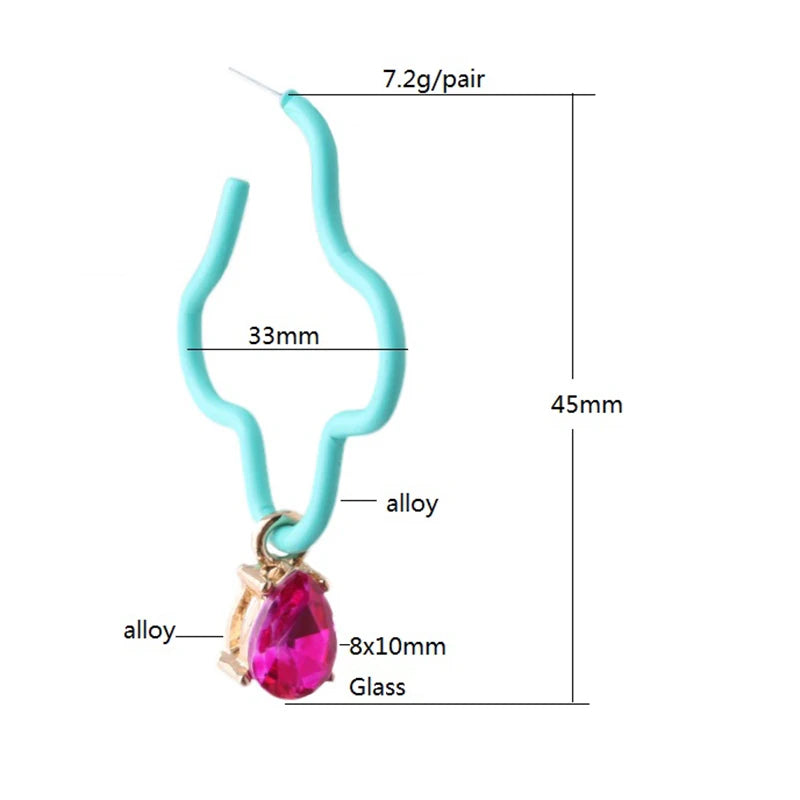 Y2K Candy Colorful Earring Paint Brinco Ear Oorbellen Multicolor Christmas Charm