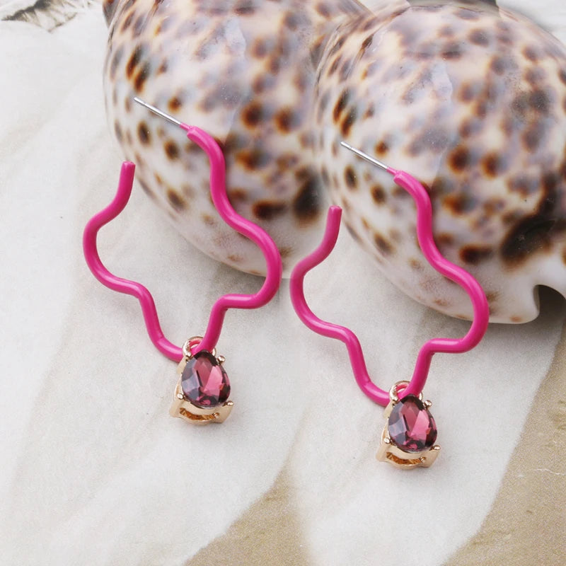 Y2K Candy Colorful Earring Paint Brinco Ear Oorbellen Multicolor Christmas Charm
