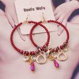 Long Crystal Earring Big Nationality Manual Dangle Bohemian Earrings