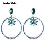 Long Crystal Earring Big Nationality Manual Dangle Bohemian Earrings