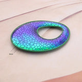NeeFuWoFu Band Flash Leather Earrings Large Water Drop Big Earrings