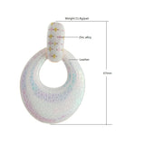 NeeFuWoFu Band Flash Leather Earrings Large Water Drop Big Earrings