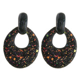 NeeFuWoFu Band Flash Leather Earrings Large Water Drop Big Earrings