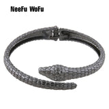 NeeFuWoFu Snake Alloy Bracelet Open Spring Buckle Gradient Manual