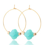 NeeFuWoFu Clover Set Pink Stone Necklace Bracelets Woman Jewelry
