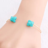 NeeFuWoFu Clover Set Pink Stone Necklace Bracelets Woman Jewelry