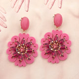 Resin Rhinestone Drop Earrings for Women Charm Christmas Jewelry