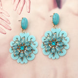 Resin Rhinestone Drop Earrings for Women Charm Christmas Jewelry