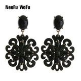 Resin Rhinestone Drop Earrings for Women Charm Christmas Jewelry