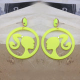 NeeFuWoFu Resin Drop Earrings Vintage Engraving Brinco Ear Oorbellen Girl