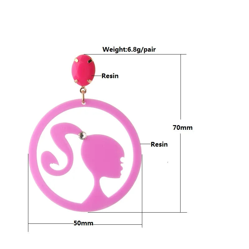 NeeFuWoFu Resin Drop Earrings Vintage Engraving Brinco Ear Oorbellen Girl
