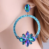 NeeFuWoFu Drop Resin Earrings Crystal Flowers Brinco EarHalloween Oorbellen