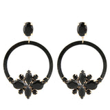 NeeFuWoFu Drop Resin Earrings Crystal Flowers Brinco EarHalloween Oorbellen