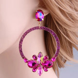 NeeFuWoFu Drop Resin Earrings Crystal Flowers Brinco EarHalloween Oorbellen