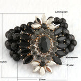 NeeFuWoFu Exaggeration Bracelets Pearl Beads Crystal Bangles Charm Bracelet