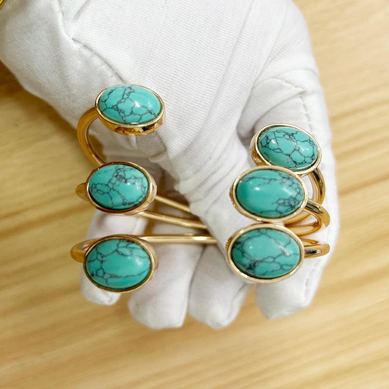 NeeFuWoFu Natural Stone Bracelets Bangle For Woman