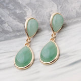NeeFuWoFu Stone Crystal Dangle Earrings Drop Shape Charm Brinco Ear